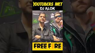 Free Fire Youtubers Who Met DJ Alok 😱 shorts trending freefire [upl. by Buine]