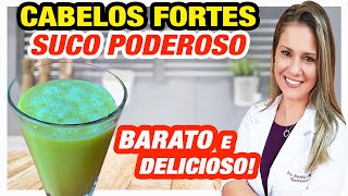 Suco para o CABELO CRESCER mais RÁPIDO forte e diminuir a queda [upl. by Namyac]