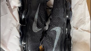 Nike Air Vapormax Flyknit 23 Triple Black Unboxing Review [upl. by Pendergast]