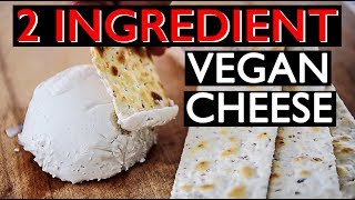 EASY Vegan Cheese Recipe ONLY 2 INGREDIENTS [upl. by Meares]