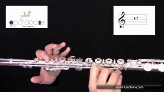 How To Play The Note C natural on the Flute Learn Flute Online [upl. by Dalli309]