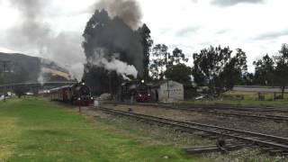 Tren de la Sabana locomotora 72 y 76 Estación la Caro [upl. by Anesusa327]