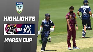 Queensland v Victoria  Marsh OneDay Cup 202324 [upl. by Drolyag]