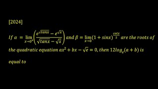 JEE MAINS 2024 Q10  Limits and Continuity  Calculus  Pawan Kumar [upl. by Grant]