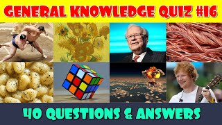 General Knowledge Trivia Quiz Part 16 [upl. by Terrilyn402]