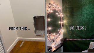 FROM CLOSET TO VANITY ROOM  REVAMPING MY CLOSET Renter friendly Very affordable [upl. by Tristan]