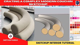 sketchup complex modelling  modern sofa design [upl. by Mayyahk]