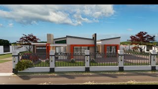 Mphiwes Proposed Modern TwoBedroom Butterfly Roof House Plan [upl. by Anitnuahs]