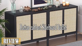 Rattan cabinet Sideboard Buffet Review  A sideboard with handmade natural rattan doors [upl. by Attiuqihc971]