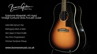 Gibson J45 Cutaway 2018 Vintage Sunburst  Demonstration [upl. by Wattenberg]