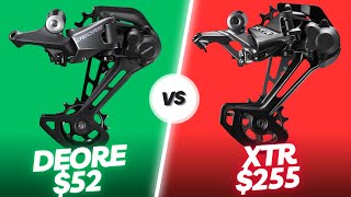 Deore to XTR for less than 25  Shimano 12Speed MTB Derailleurs Compared [upl. by Elisee]