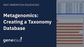 Metagenomics Create a Taxonomy Database in Geneious Prime [upl. by Langdon]