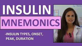 Insulin Onset Peak Duration Mnemonic Nursing  Types of Insulin Nursing NCLEX Review [upl. by Rodd]