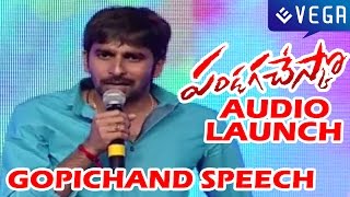 Pandaga Chesko Movie  Audio Launch  Gopichand Malineni Speech  Latest Telugu Movie 2015 [upl. by Elfont]