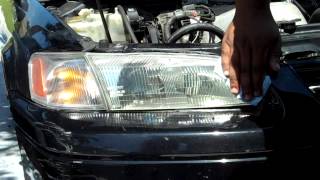 how to clean 1999 Toyota Camry Headlights Mothers headlight cleaner [upl. by Metabel203]