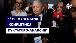 PKW odrzuciła sprawozdanie finansowe PiS Kaczyński zabrał głos Mówił o quotdyktaturoanarchiiquot [upl. by Eilliw]