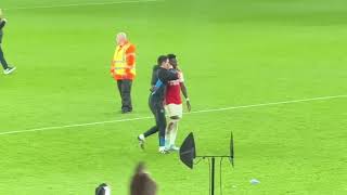 ARSENAL PLAYERS CELEBRATE WIN AGAINST PORTO [upl. by Lanita]