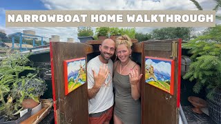 Narrowboat Home Tour Full Walkthrough of our 59ft Off Grid Home [upl. by Hpseoj]