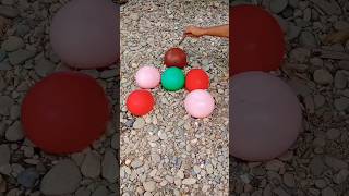 6 red water balloons reverse video Asmr satisfying [upl. by Homer]