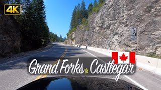 Driving from Grand Forks to Castlegar  Canada Road Trip in 4K [upl. by Chapa]