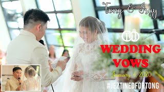 WEDDING VOWS  JEZTINEDFORTONG  TONG ISAY [upl. by Gardell360]