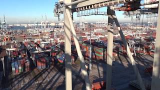 Container Ship  Rotterdam Port [upl. by Kennett926]