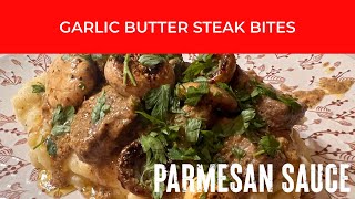 Garlic butter steak bites in Parmesan Sauce WOW [upl. by Osana]