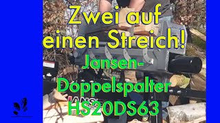 Jansen Doppelspalter HS20DS63  Unboxing Aufbau und Test  Holzspalter ohne Leerwege [upl. by Diet]