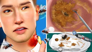 ASMR Botfly Maggot amp Fly Larvae Removal in Mans Ear [upl. by Hnoj]