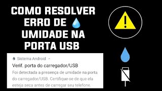 Como resolver erro de Umidade na porta USB SAMSUNG A8 A10 A20 e outros Resolvido [upl. by Wolford112]