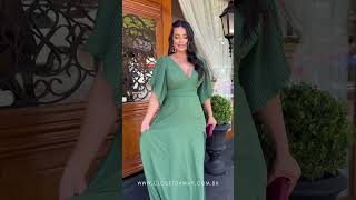 O VESTIDO VERDE OLIVA PERFEITO PARA CONVIDADAS shorts shortsvideo [upl. by Waine]