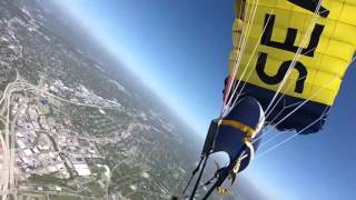 Navy Seals parachute jump into football stadium [upl. by Meagher]