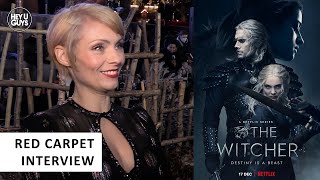 The Witcher Season 2  MyAnna Buring on returning to make the world of The Witcher bigger [upl. by Taima]