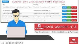 How to Make a CRUD Application using CakePHP 34 and Bootstrap [upl. by Lyrak]