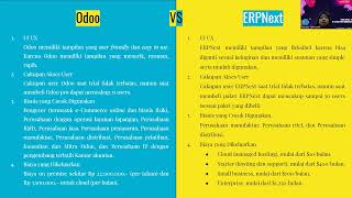 ERP  Perbandingan Odoo VS ERPNext SIB X PT Ctech ERP Indonesia [upl. by Enerahs]