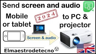 Android screen mirroring to PC and projector Including audio [upl. by Sikko]