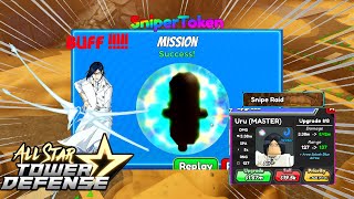 Solo Snipe Raid with buff Uryu 6 star  All Star Tower Defense [upl. by Christiana]