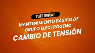 Mantenimiento Básico de Grupo Electrógeno  Cambio de Tensión [upl. by Lucian291]