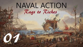 Naval Action  Rags to Riches Ep 1  Setting up the Cerberus [upl. by Aikkan]