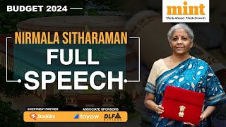 Budget 2024 Finance Minister Nirmala Sitharamans Full Speech With Chapters  Interim Budget Speech [upl. by Elletnuahs]