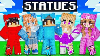 Minecraft FRIENDS STATUE House Battle [upl. by Enenej]