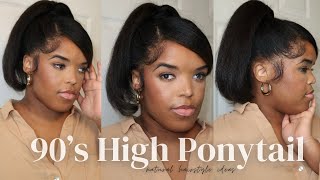 90s inspired high ponytail  swoop bangs Sincerely Jazmine [upl. by Annis911]