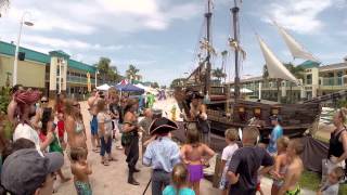 Cocoa Beach Pirate Fest  Saturday June 14 2014  Sights and Sounds  HD GoPro Video [upl. by Napas]