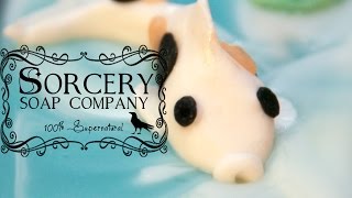 How to Mold Koi Soap Fish Embeds with Cold Process Sorcery Soap Dough [upl. by Modeerf174]