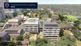 Chatswood Public School and High School upgrades  Fly Through [upl. by Amsirac137]