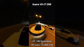 C7 Z06 Corvette VS MKV Toyota Supra Toyota bmw chevrolet shorts cars [upl. by Coral292]