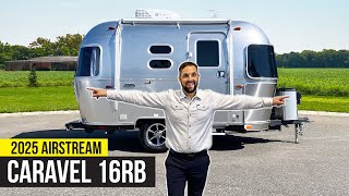 Airstream’s SMALLEST Camping Trailer  2025 Caravel 16RB Walk Through Tour [upl. by Aidyn201]