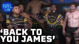 The Penrith Panthers end Joeys interview early In the Sheds  NRL on Nine [upl. by Seif]