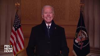 WATCH Biden speaks at the Lincoln Memorial on inauguration night [upl. by Twitt]