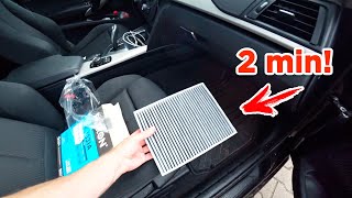 Replacement Cabin Air Filter BMW F30 F31 F32 F33 F34 F20  change interior filter [upl. by Darcia993]